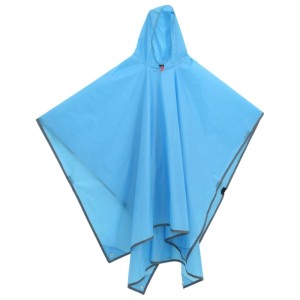 vidaXL Regenponcho mit Kapuze 2-in-1-Design Blau 223x145 cm 4004198