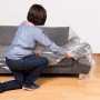 Transparentes 2er-Pack Couchhüllen zum Schutz von Polstermöbeln bei Umzug oder Lagerung.
