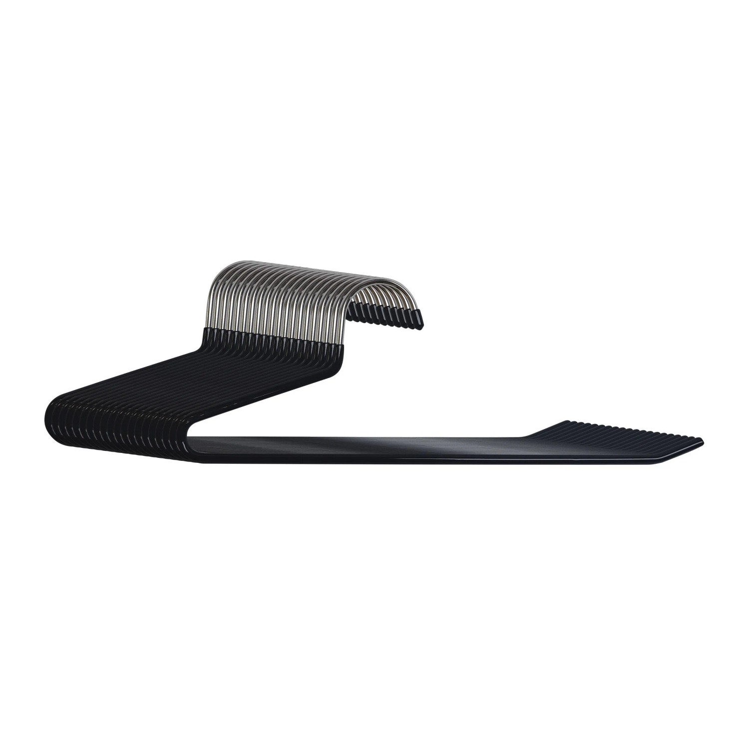 Relaxdays Hosenbügel Metall Schwarz Rutschfest 20er Pack 17,5 cm x 35 cm x 0,5 cm
