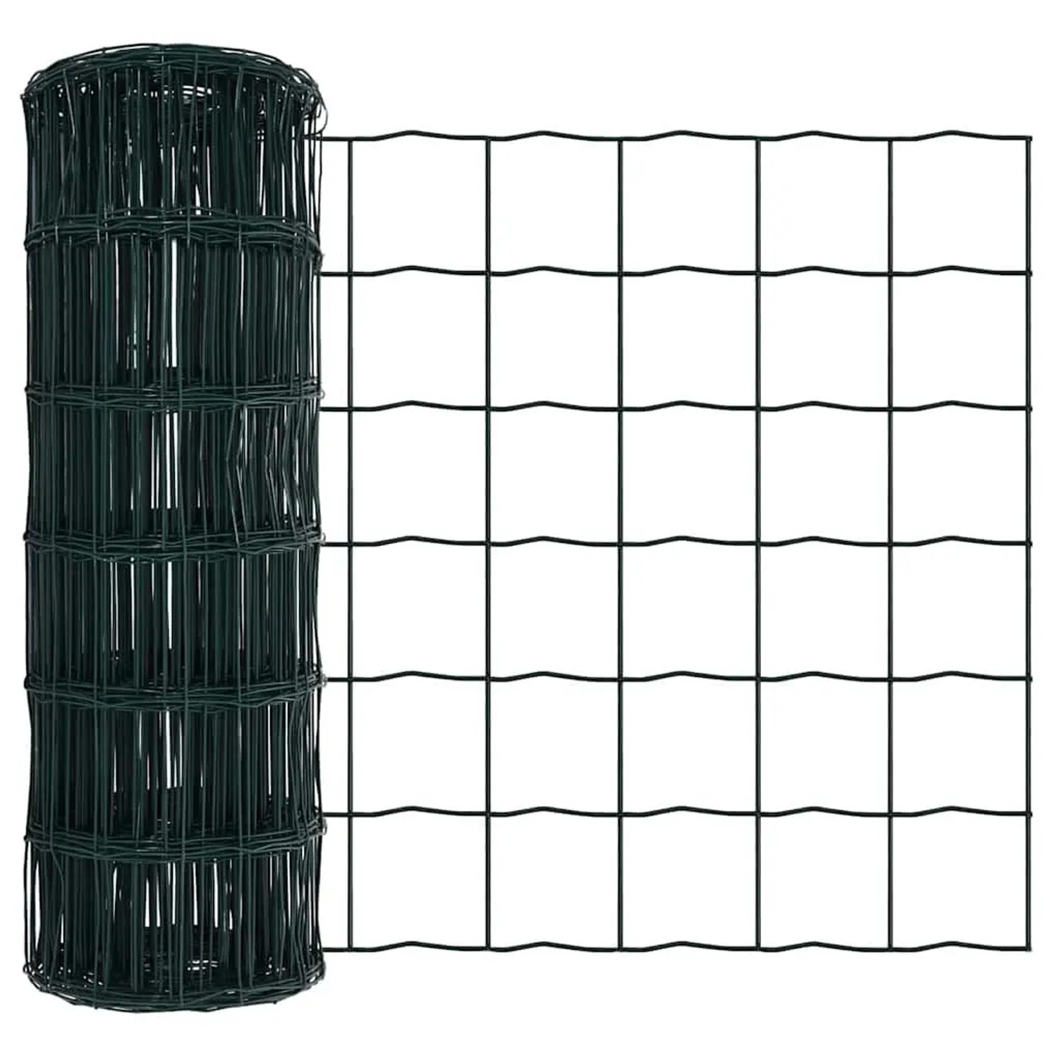 vidaXL Eurozaun Grün 0,6 x 25 m PVC-beschichtetes Eisen 42004403 günstig online kaufen