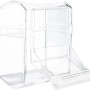 Trixie Futternapf mit Anflugplatz, 70ml, transparent, für Vogelkäfige.