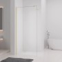 Baliv Duschwand DUK-120.180 Walk-In Gold, 90x200 cm, mit goldenem Rahmen im modernen Badezimmer.