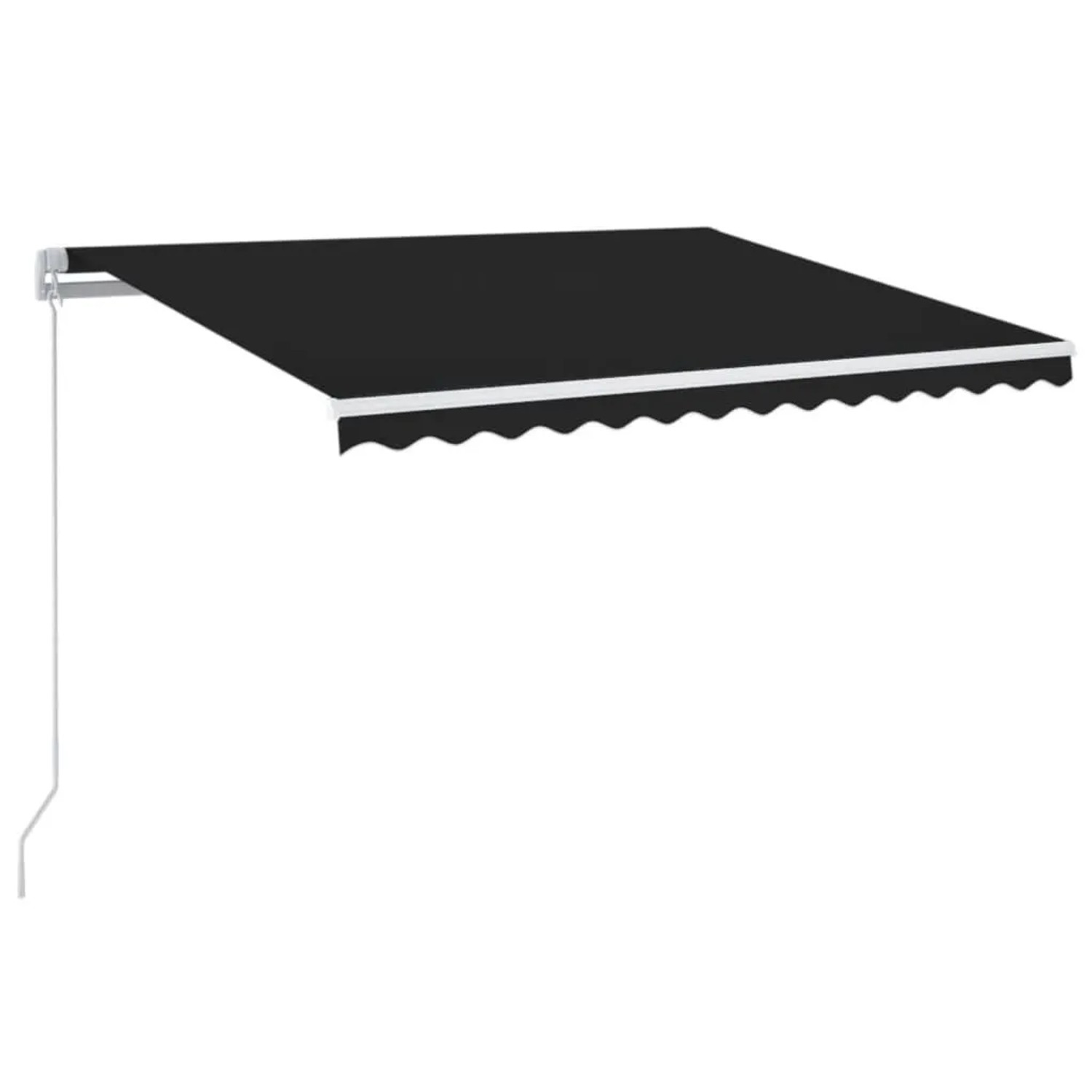 vidaXL Markise Manuell Einziehbar mit LED 350x250 cm Anthrazit 3068884