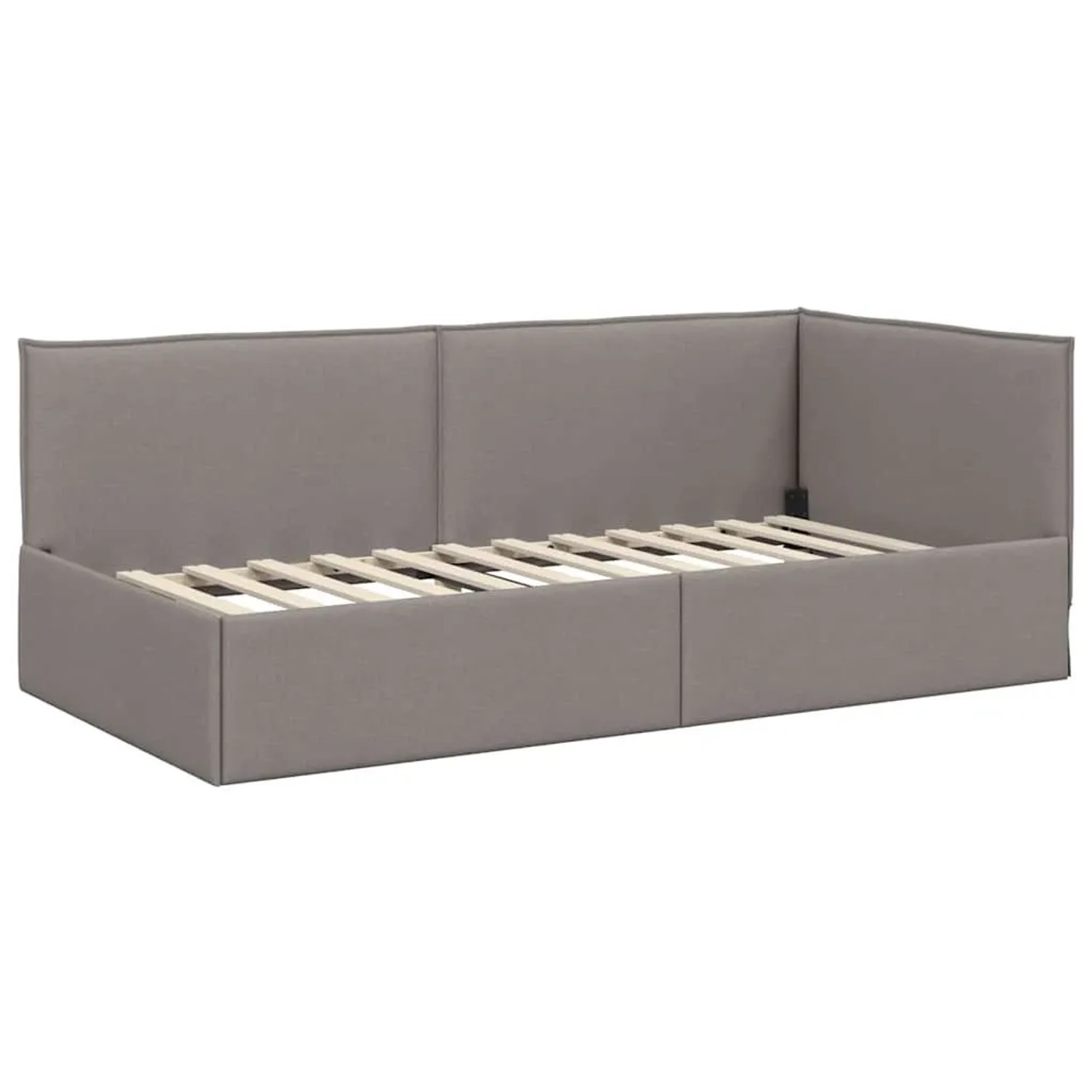 vidaXL Eckbettgestell mit Kopfteil Taupe 100 x 200 cm Stoff 42016452 günstig online kaufen