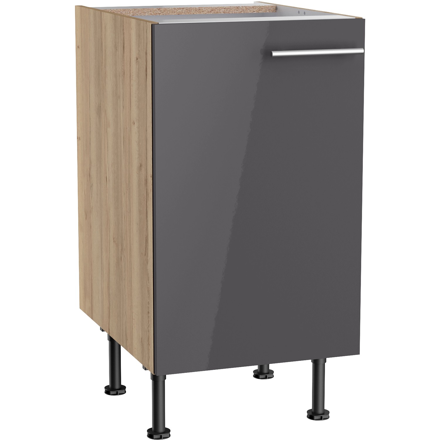 Optifit Unterschrank Jonte984 45 cm x 87 cm x 58,4 cm Anthrazit-Wildeiche günstig online kaufen