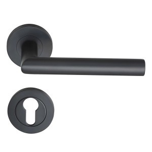 MeinTürgriff Drückergarnitur Tortola Schwarz Türdrücker Edelstahl Türgriff PZ