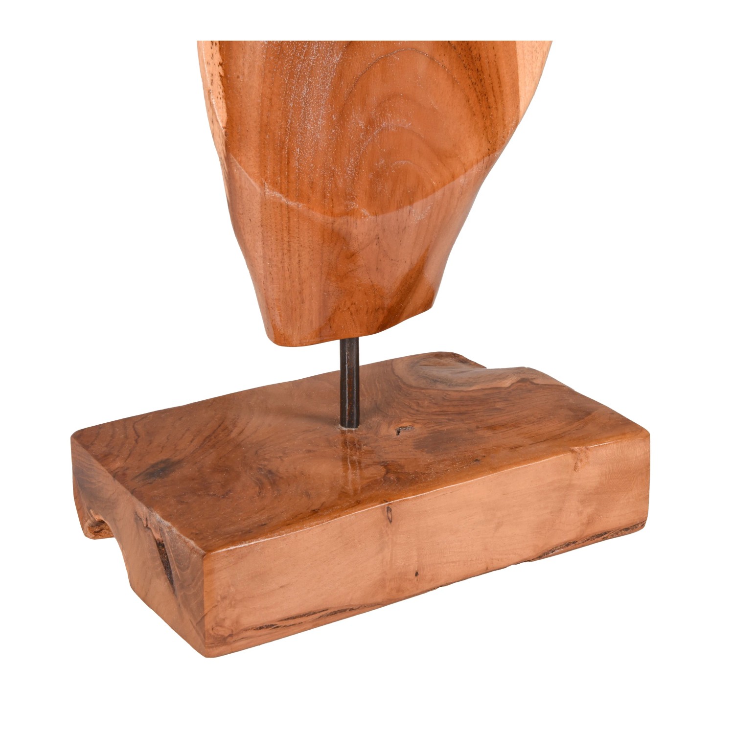 DELUKE Deko-Skulptur INÉS aus Teakholz, lackiert, 85cm hoch, für Wohnzimmer und Büro.