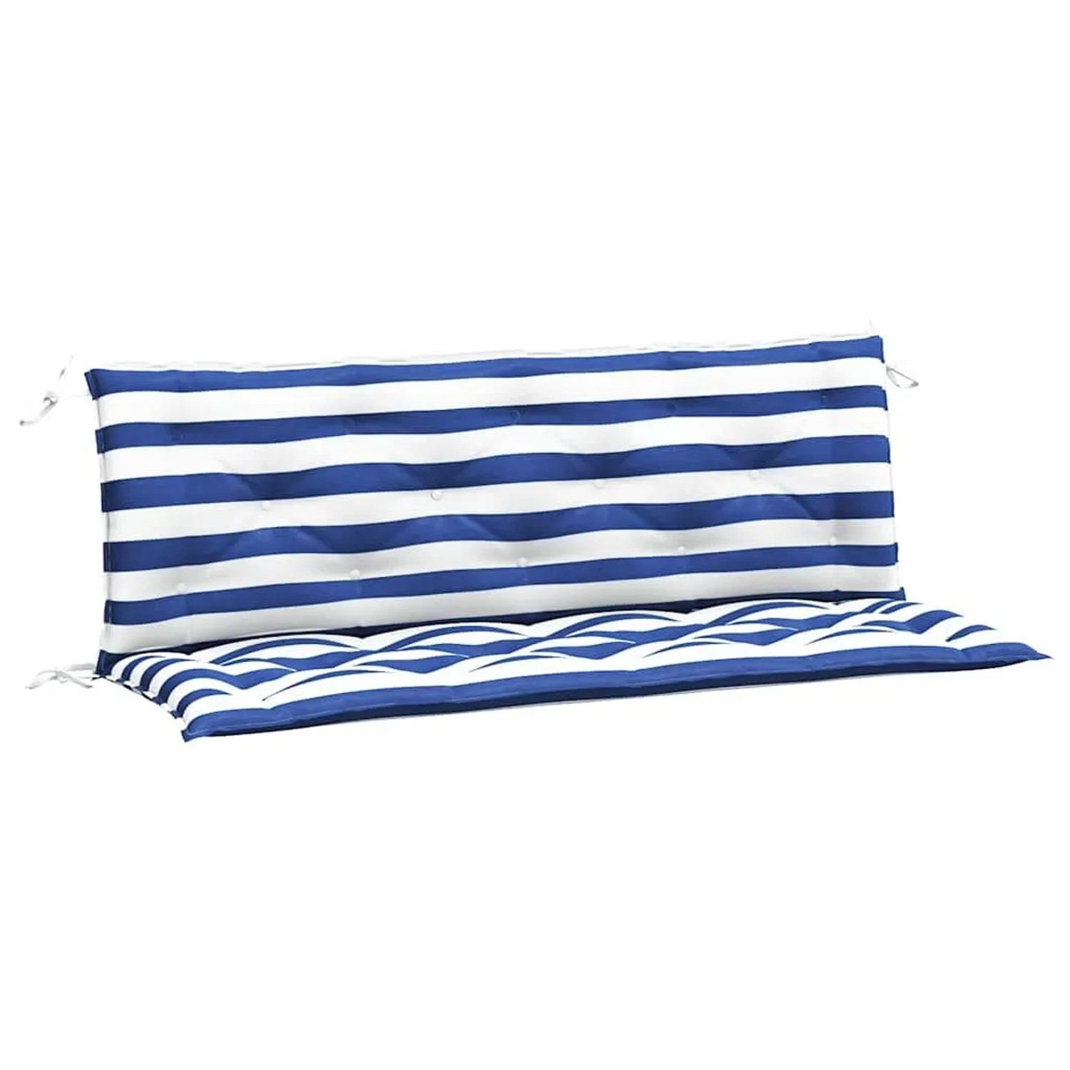 vidaXL Gartenbank-Auflagen 2 Stk Blau&Weiß Gestreift 150x50x7cm Stoff 36170 günstig online kaufen