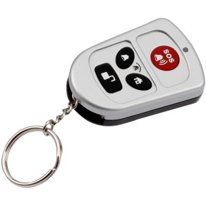 Olympia Protect Fernbedienung für Alarmanlage mit SOS-Knopf und Schlüsselanhänger.