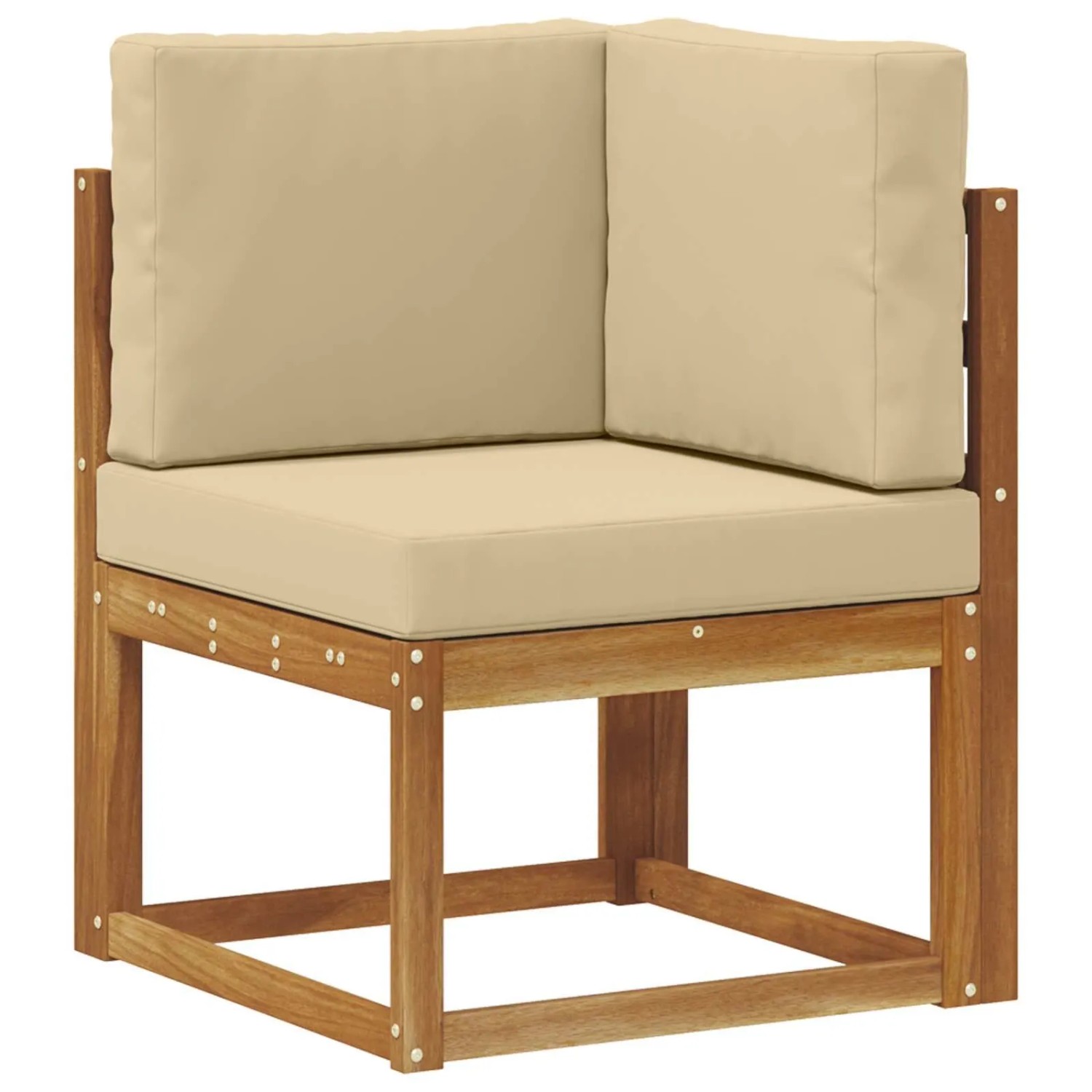 vidaXL Outdoor-Sofagarnitur mit Kissen 8-Tlg Natur und Beige 3366821