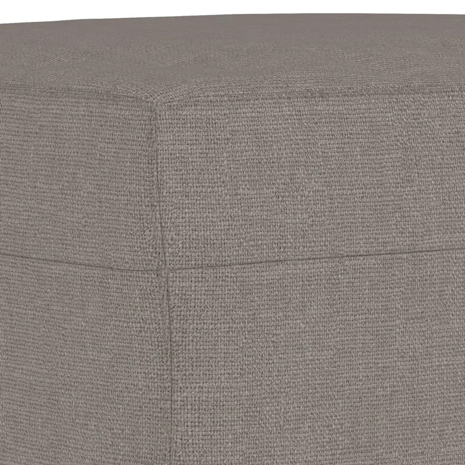 Detailansicht: vidaXL Fußhocker, taupefarbener Stoff, 70x55x41 cm. Quadratischer Hocker.