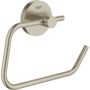 Grohe Essentials WC-Papierhalter, Nickel gebürstet, zur Wandmontage im Badezimmer.