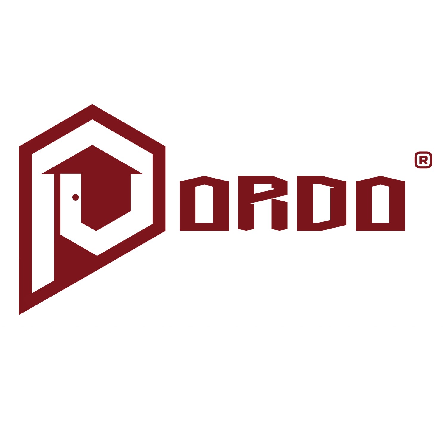 Pordo Logo: Markenzeichen für Stahl-Nebeneingangstüren in Anthrazit.