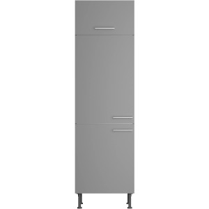 Optifit Hochschrank Mats825, 60x212 cm, Basaltgrau, für Kühlschrank und Vorräte.
