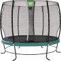 Grünes EXIT Lotus Classic Gartentrampolin Ø 305 cm mit Sicherheitsnetz.