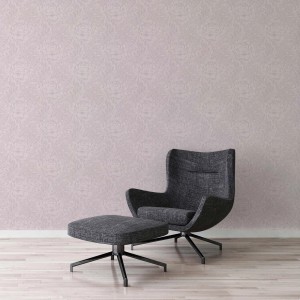 Bricoflor Vliestapete Taupe mit Rosenmuster im Vintage Landhausstil für Wohn- und Schlafzimmer.