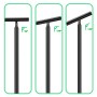 Schwarzes Edelstahlgeländer: Handlauf-Winkel verstellbar für Treppen & Steigungen (90°, 120°, 130°). Robustes Zubehör für Innen & Außen.