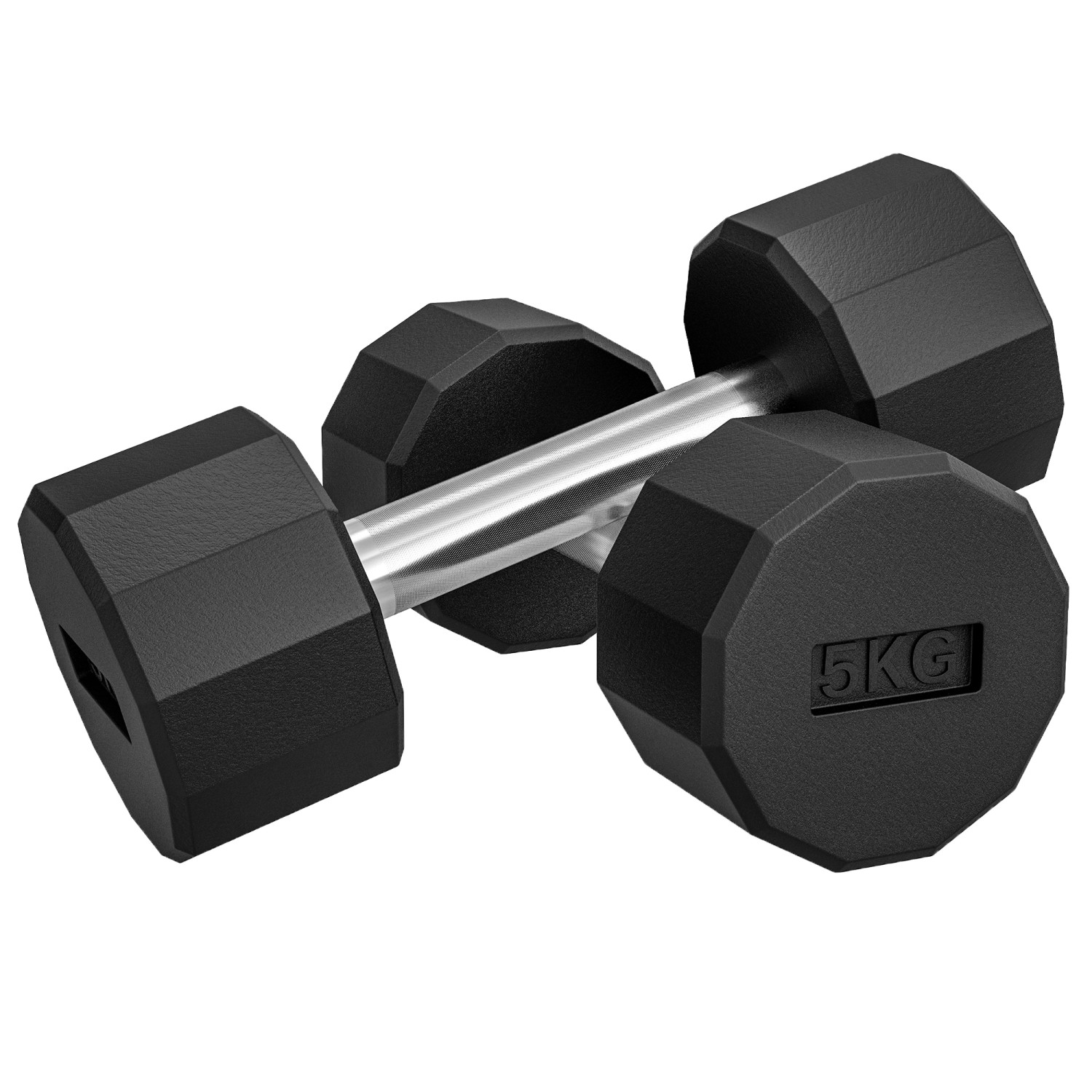 SPORTNOW Kurzhantel-Set 10 kg aus Metall Rutschfest Kurzhanteln Schwarz