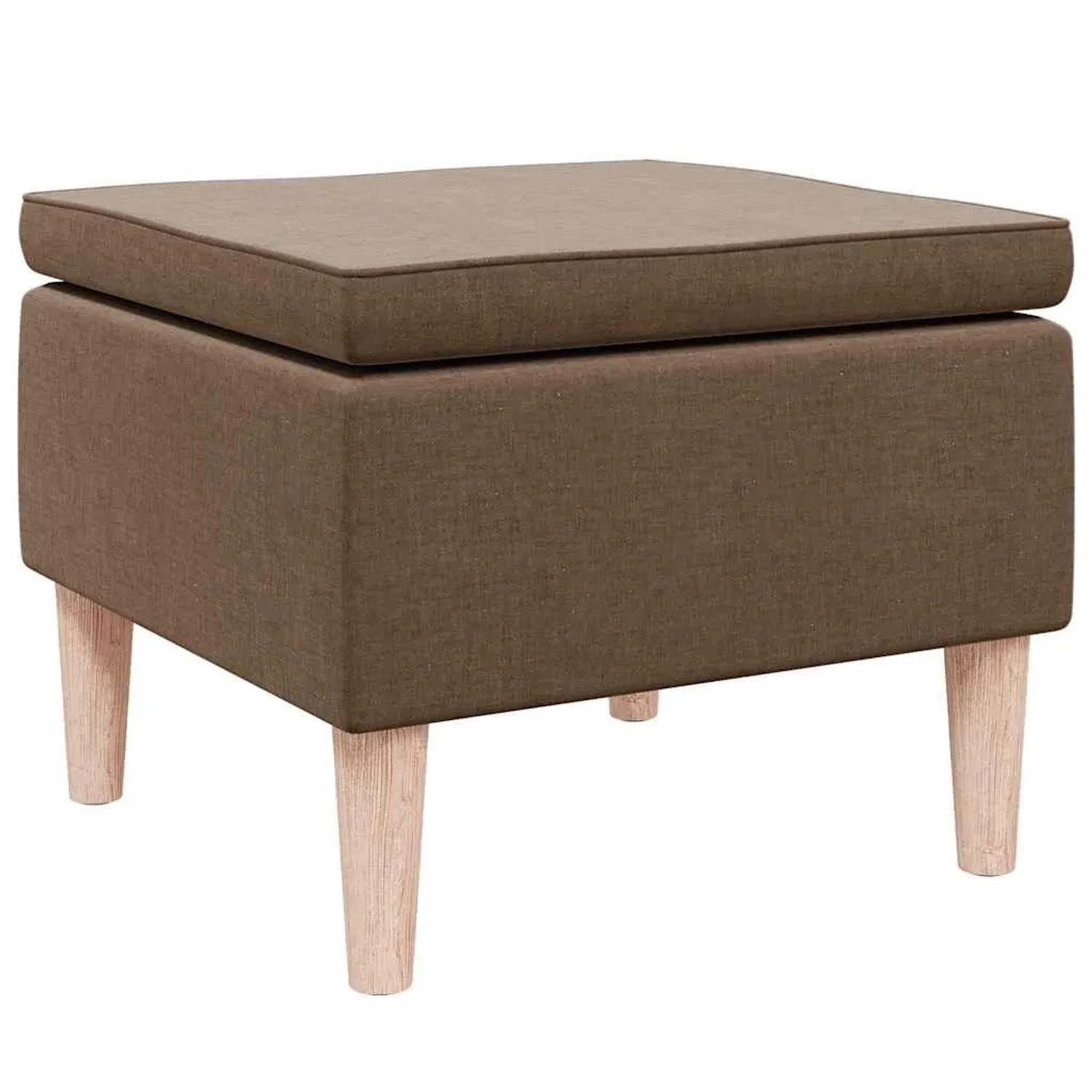 vidaXL Hocker mit Holzbeinen Braun Stoff 329450