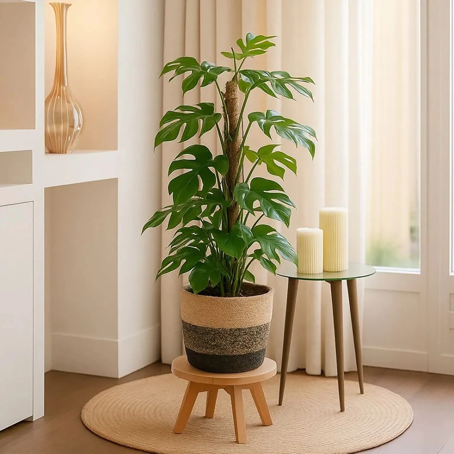 GROW by OBI Monstera Minima am Moosstab Hhe 80 cm Topf- 19 cm kaufen bei  OBI