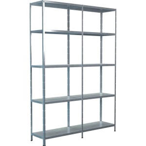 Schulte Steckregal Set, verzinkt, 200x140x35cm, mit 10 Böden. Ideal für Keller, Garage oder Werkstatt.