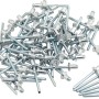 Silberne LUX Blindnieten 4,8x28mm, 50 Stück, zur Verbindung von Bauteilen.