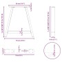 vidaXL Esstischbeine A-Form 2 Stk Anthrazit 70x72-73 cm Stahl 4012854_10