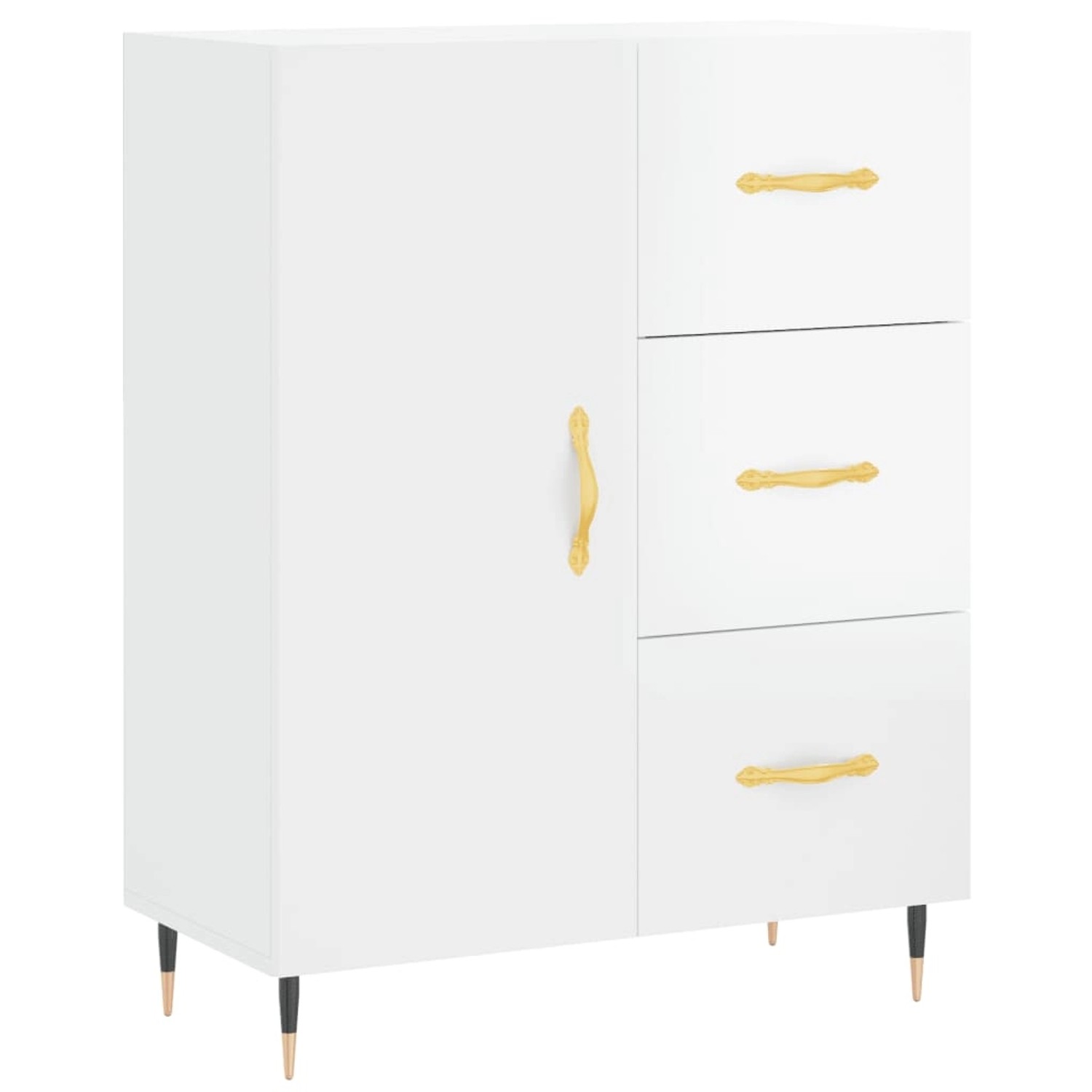 vidaXL Sideboard Hochglanz-Weiß 69,5x34x90 cm Holzwerkstoff 827894 günstig online kaufen