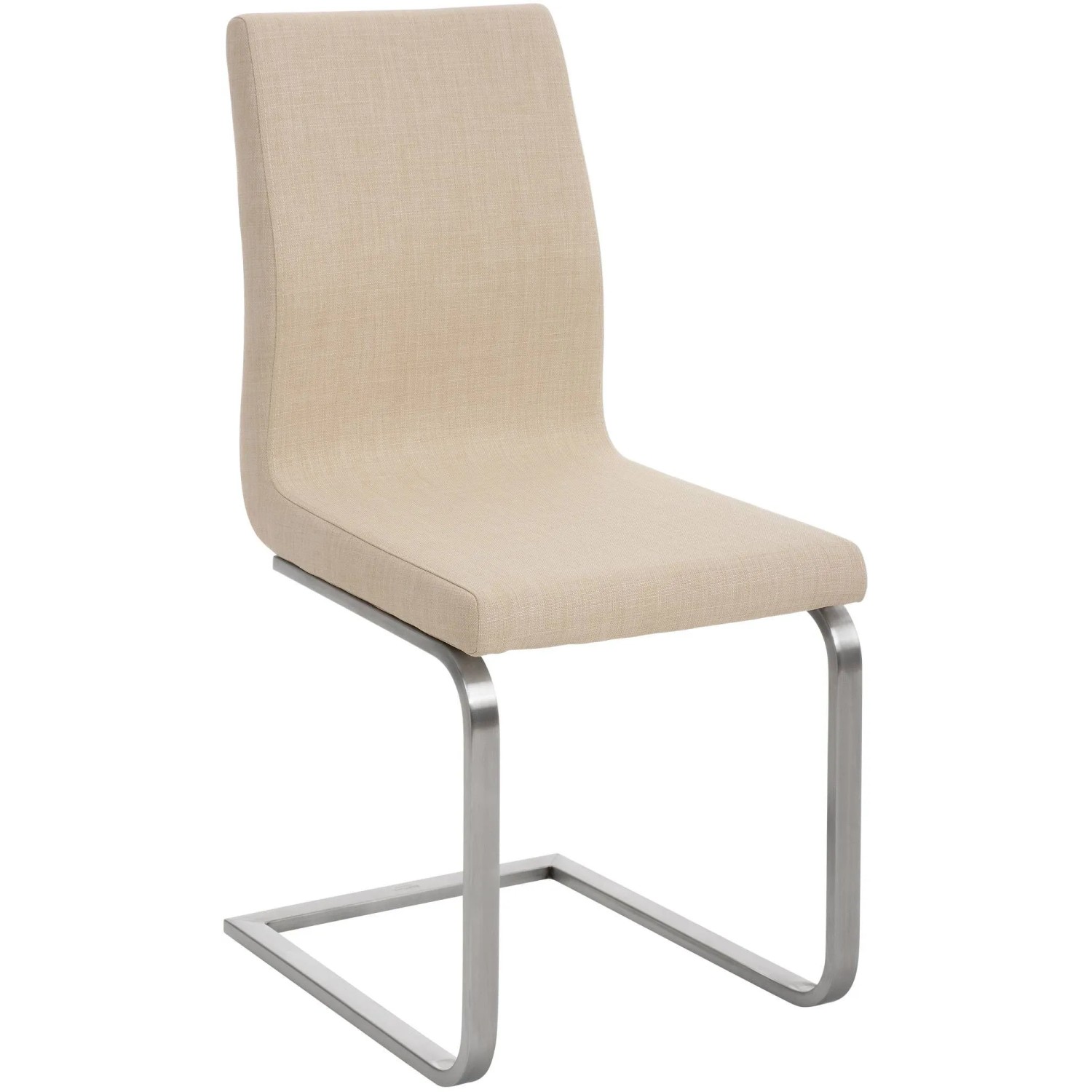 DELUKE Esszimmerstuhl NERAM Stoff Creme 40x50x90cm Essstühle Esszimmerstühle Küchenstühle Wohnzimmerstühle