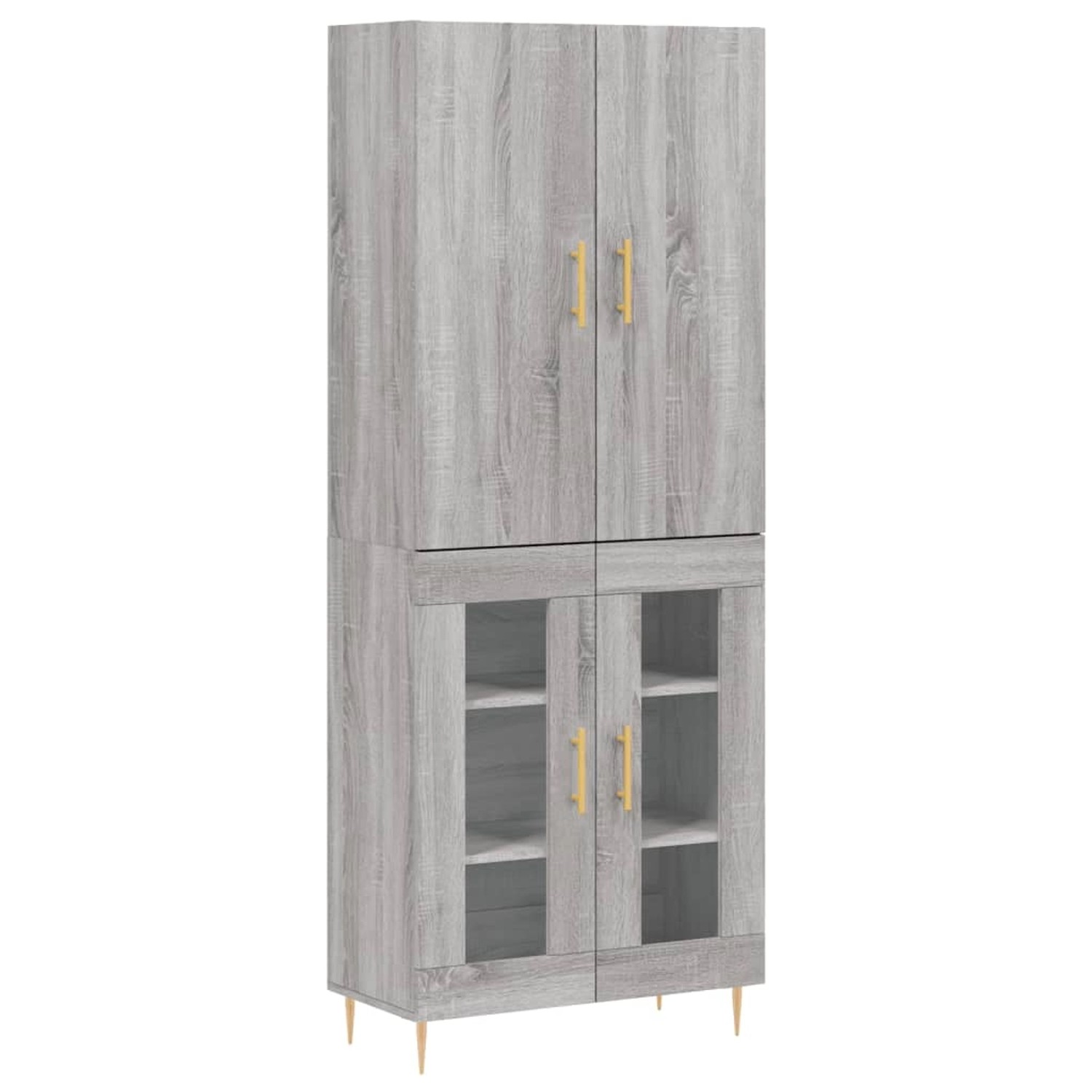 vidaXL Highboard Grau Sonoma 69,5x34x180 cm Holzwerkstoff 3195729 günstig online kaufen