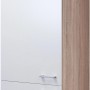 Flex-Well Geräteumbauschrank Florida, 60 cm, Weiß und Sonoma Eiche Dekor, mit drei Drehtüren und Kühlschranknische.