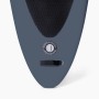 Grau-schwarzes Suprfit SUP Board Lailani. Ventil, D-Ring und Griff am Heck des Stand-Up-Paddling Boards.
