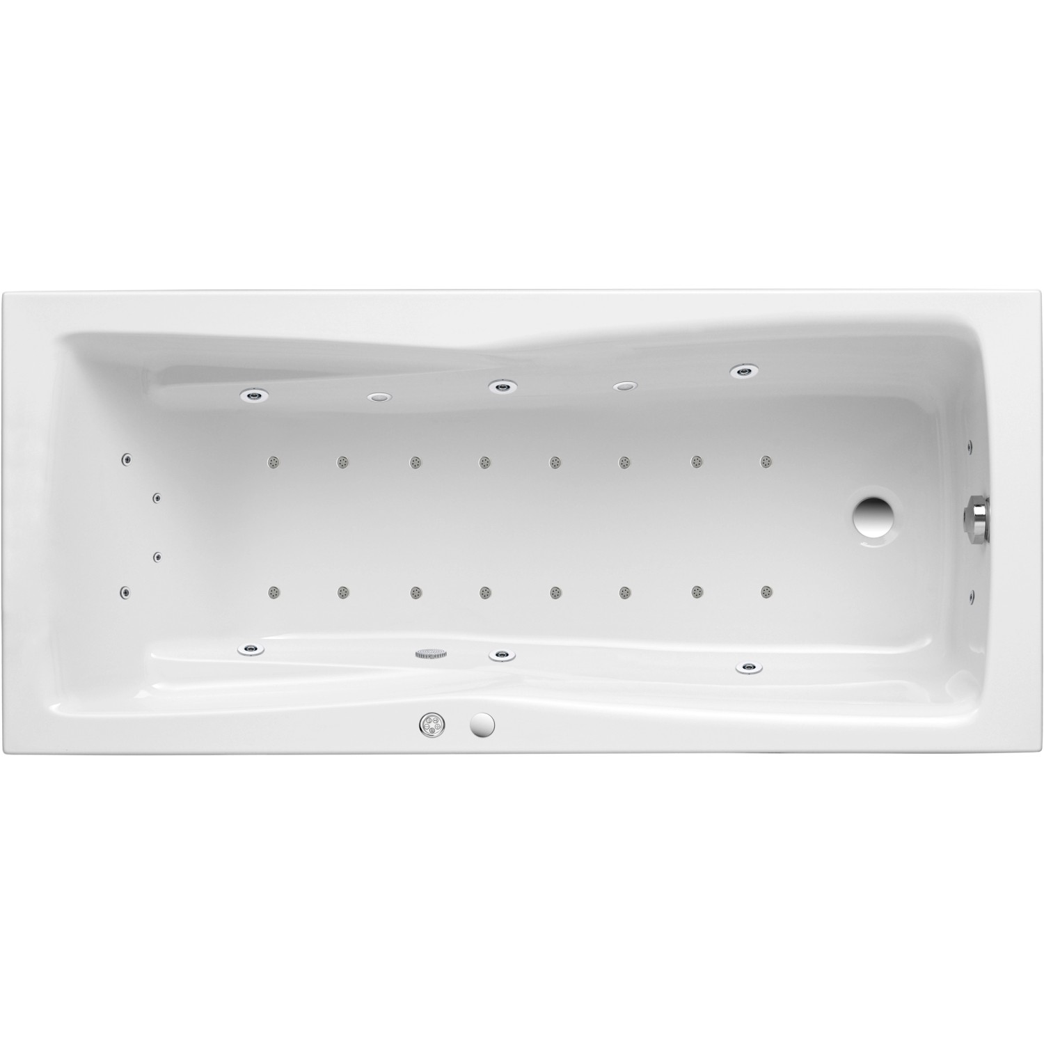 Ottofond Whirlpool Atlanta Exklusiv 170 cm x 75 cm Weiß günstig online kaufen