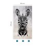 Erismann Fototapete Zooom Cool Zebra, 270x150cm, Schwarz-weiß Zebra Kopf auf Betonwand.
