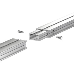 Terrassen Unterkonstruktion aus Aluminiumprofil, 4,5x2,3x200cm, mit Schrauben.