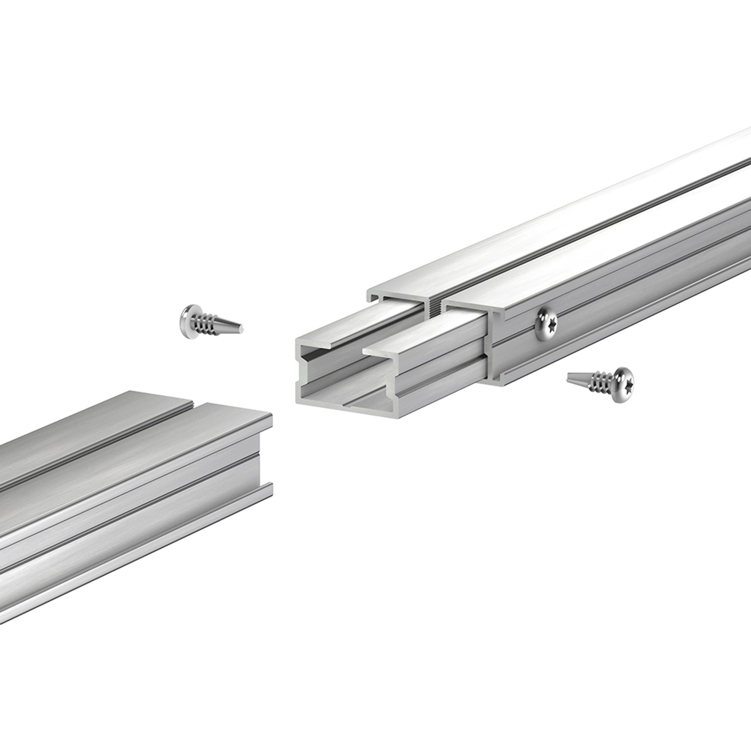 Terrassen Unterkonstruktion aus Aluminiumprofil, 4,5x2,3x200cm, mit Schrauben.