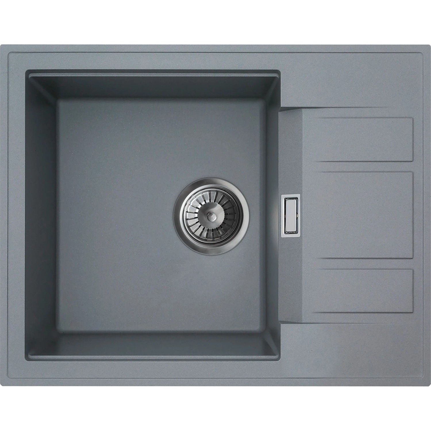 Miló Einbauspüle Granitverbundstoff Piatto 58 cm Grau