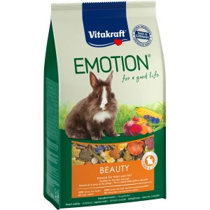 Vitakraft Emotion Beauty Selection Adult Kaninchenfutter 600g für Zwergkaninchen.