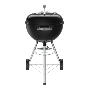 Schwarzer Weber Holzkohlegrill Original Kettle 47 cm mit Deckelthermometer und Aschetopf.