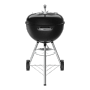 Schwarzer Weber Holzkohlegrill Original Kettle 47 cm mit Deckelthermometer und Aschetopf.