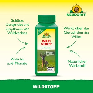 Neudorff Wildstopp 100g: Spritzmittel zum Schutz vor Wildverbiss an Obstgehölzen und Zierpflanzen.