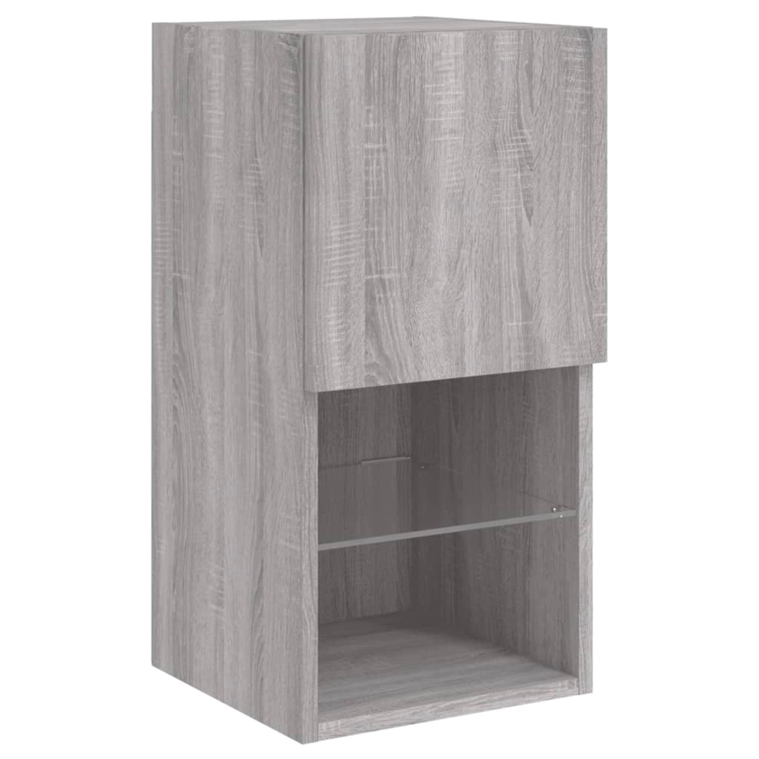 VidaXL TV-Schrank mit LED-Leuchten Grau Sonoma 30,5x30x60 cm günstig online kaufen