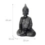 Relaxdays Buddha Figur Polyresin Anthrazit Wetterfest Frostsicher 45 cm x 29 cm x 18 cm_4