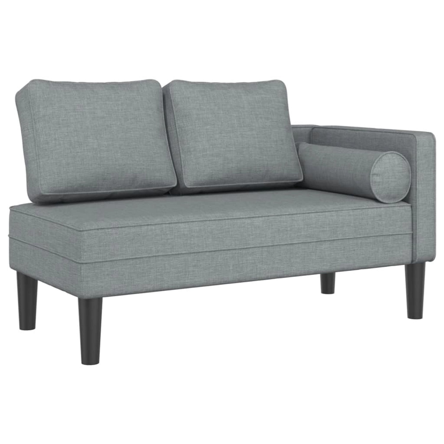 vidaXL Chaiselongue, Chaiselongue mit Kissen Hellgrau Stoff günstig online kaufen