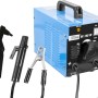 Güde Elektrodenschweißgerät GE 145 W mit Elektrodenhalter, Masseklemme und Schlackenhammer.