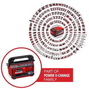 Einhell Akku-Kompressor Pressito 18/25: Kompakter, roter Kompressor mit digitaler Anzeige. Ideal für Reifen, Bälle & Luftmatratzen.