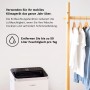 Weißes Bosch Cool 4000 Klimagerät im Raum mit Wäscheständer. Entfeuchtungsfunktion.