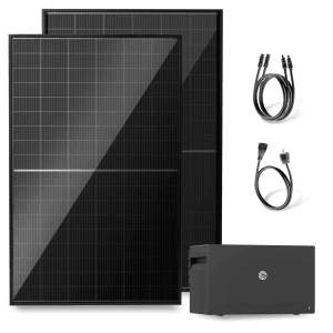 Solakon Balkonkraftwerk 1000W 800W Solaranlage mit Speicher Steckerfertig Komplettset Photovoltaik Anlage 800W Kabel 3m