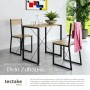 Tectake Sitzgruppe Margate 3 Teilig Esstisch Mit 2 Stühlen 138 x 80 x 90 cm Industrial Holz Hell Eiche Sonoma_4