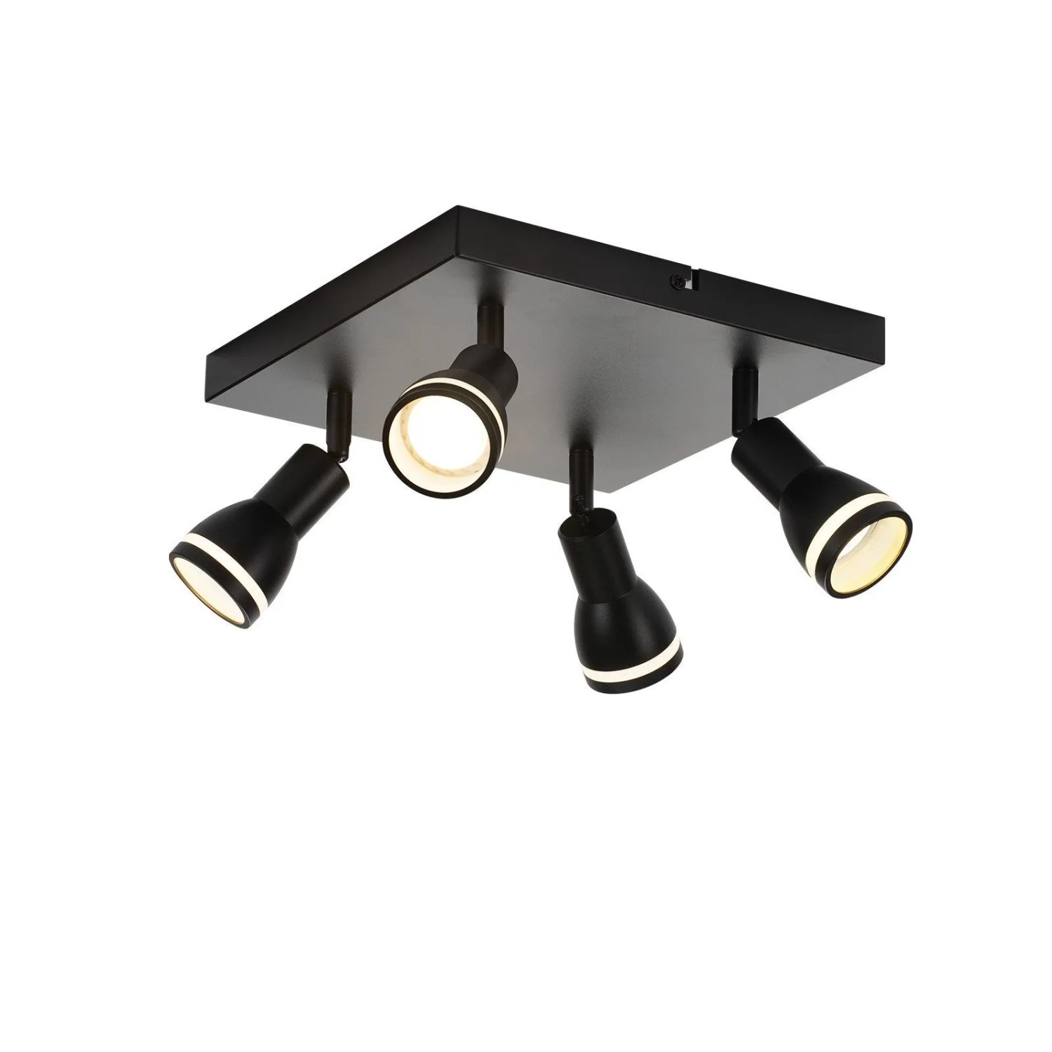 ZMH LED Deckenstrahler Modern Schwarz 1-flammig GU10 Schwenkbar Modell B